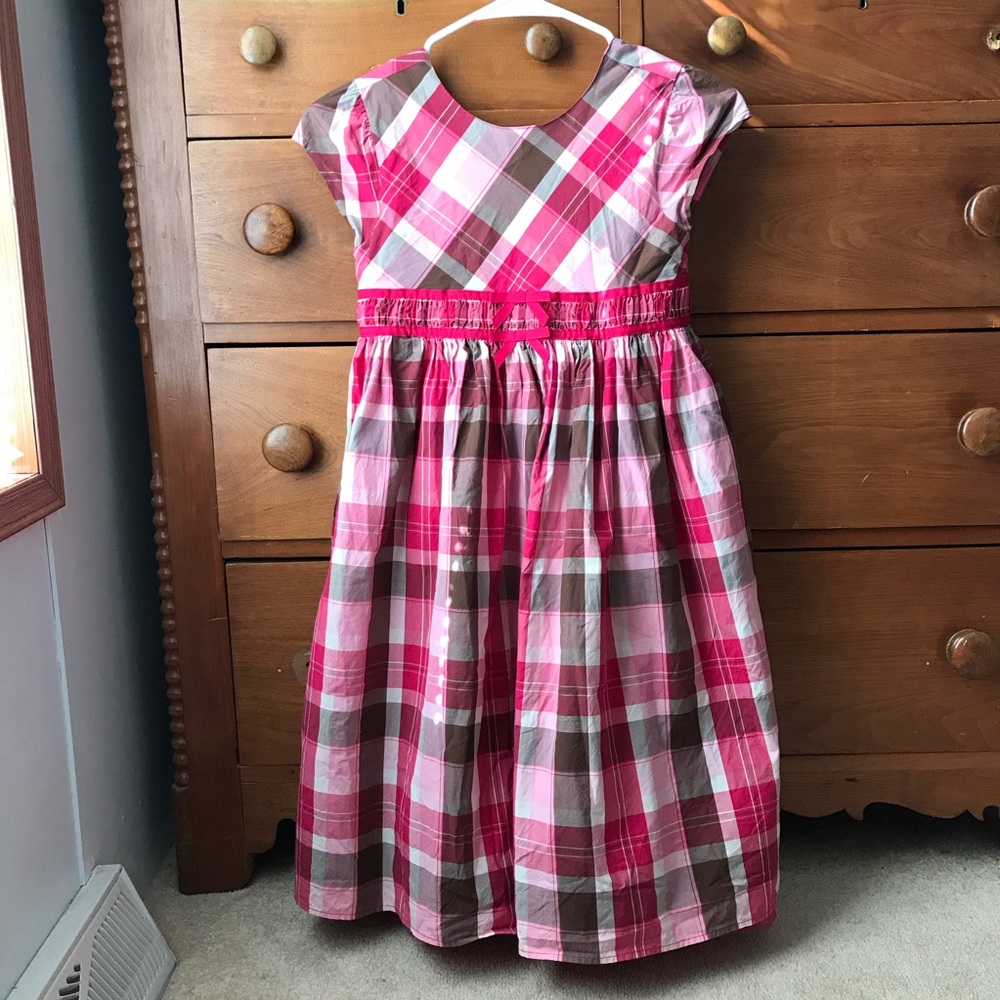 Gymboree pink plaid dress